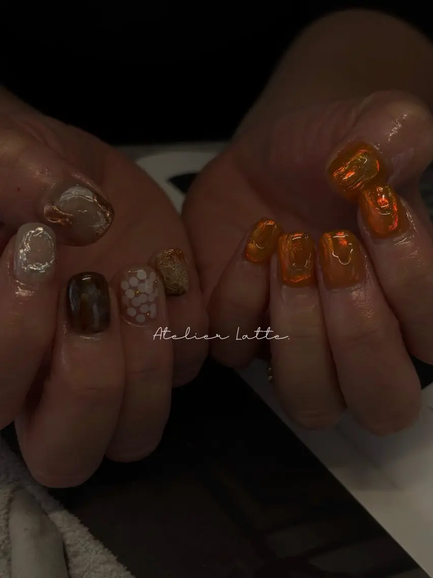 ネイル ニュアンスネイル シンプルネイル Atelier Latteのネイルデザイン