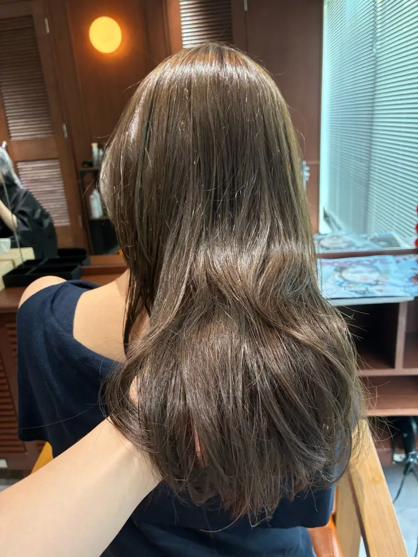 セミロング カラー ヘアアレンジ カット ヘアカラー トリートメント 💟Opus/ Mizuki🐕💟のヘアスタイル