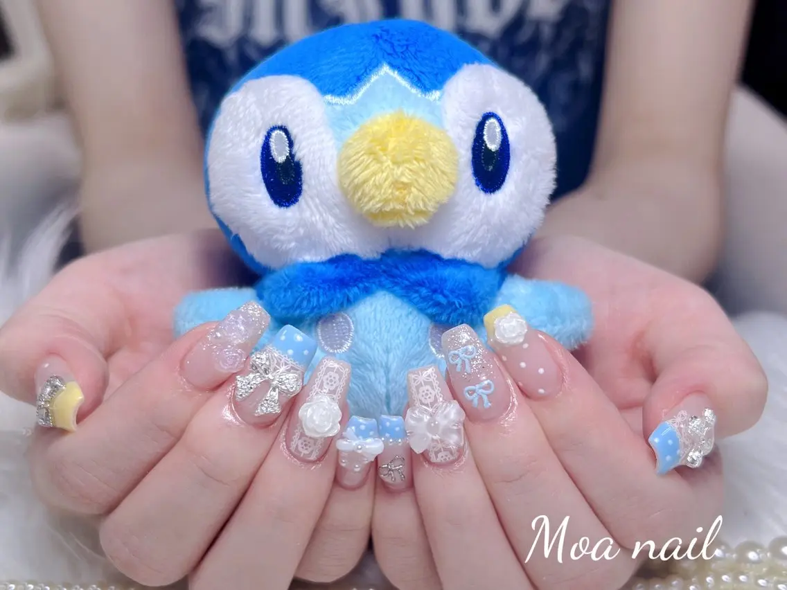 ネイル 長さ出し スカルプネイル ワンホンネイル ハンドネイル Moa nailのネイルデザイン