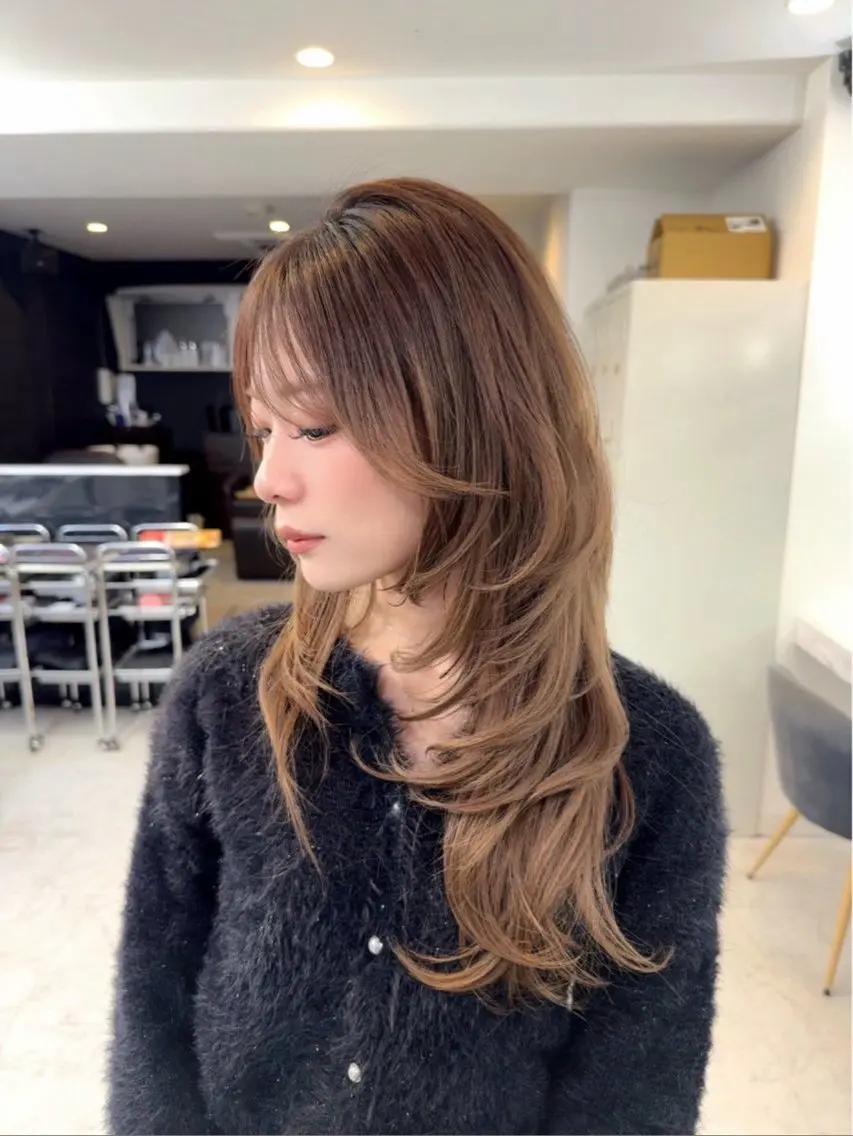 セミロング カラー トリートメント 【⭐️レイヤーカット 髪質改善⭐️】長谷川のヘアスタイル