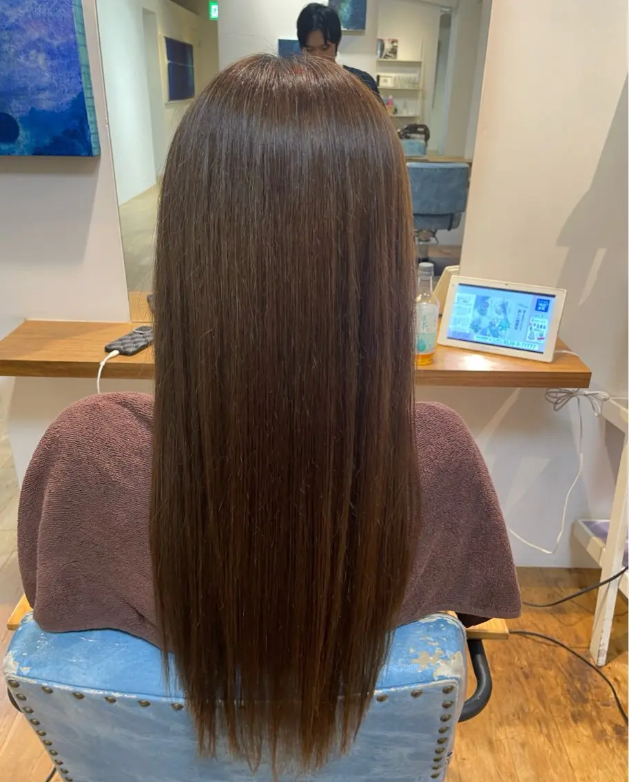 ロング 縮毛矯正 河野 佳音のヘアスタイル