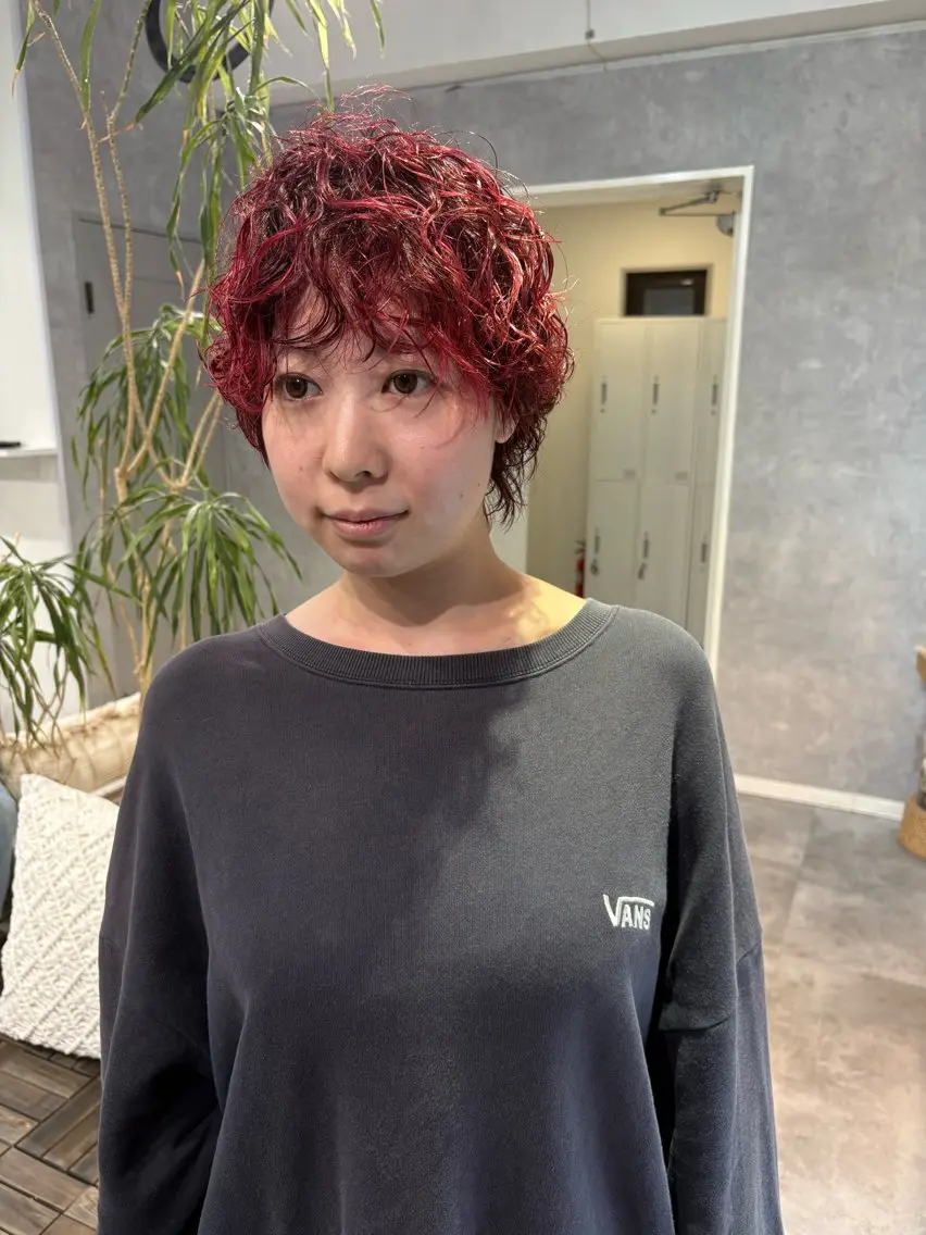 ショート ショートヘア カット パーマ 大人上品特化 レイヤー🇺🇸山村のヘアスタイル