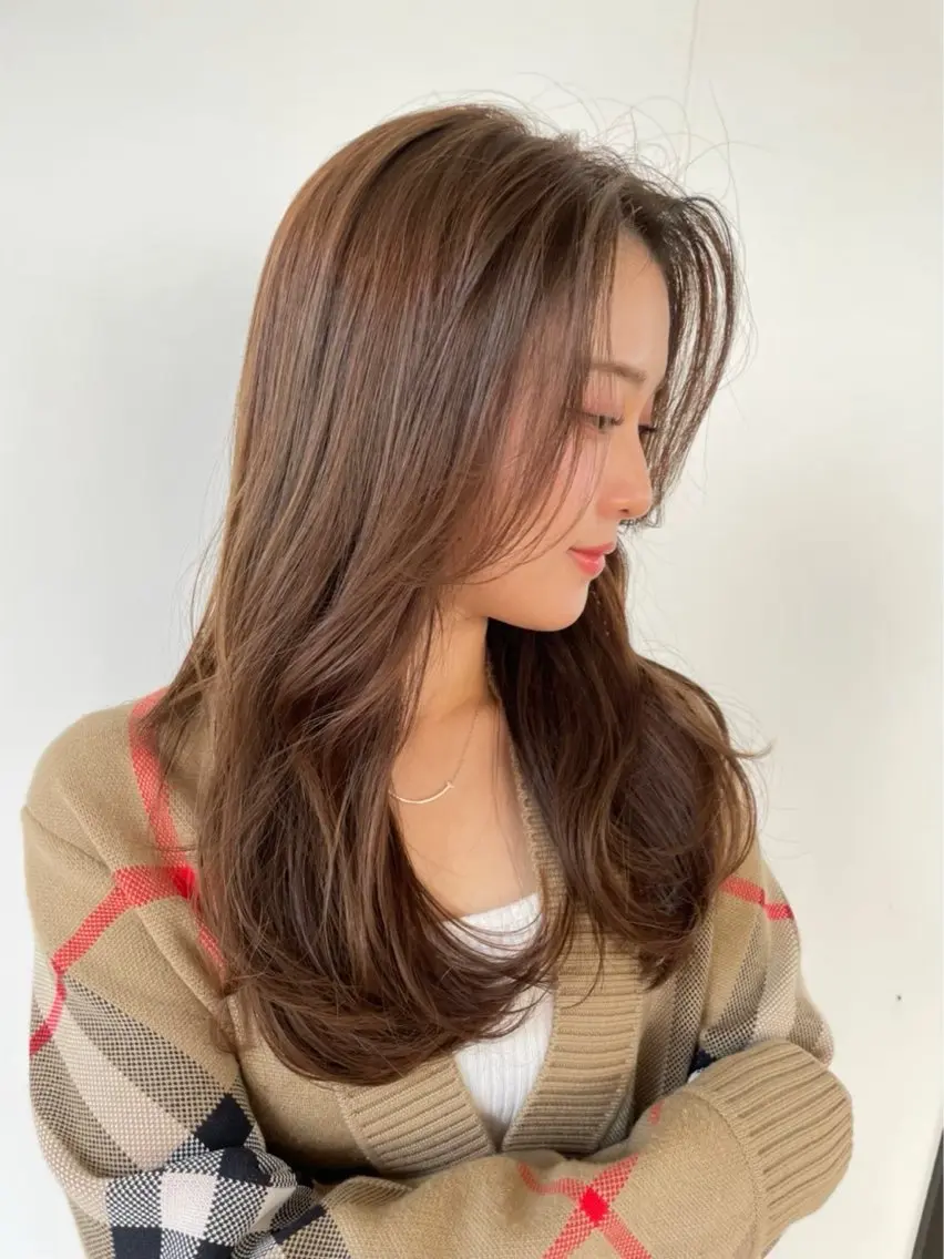 ロング 久保 佳乃のヘアスタイル