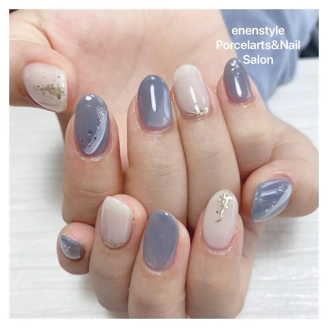 ミディアム ネイル 🐾enen style 🐾のネイルデザイン