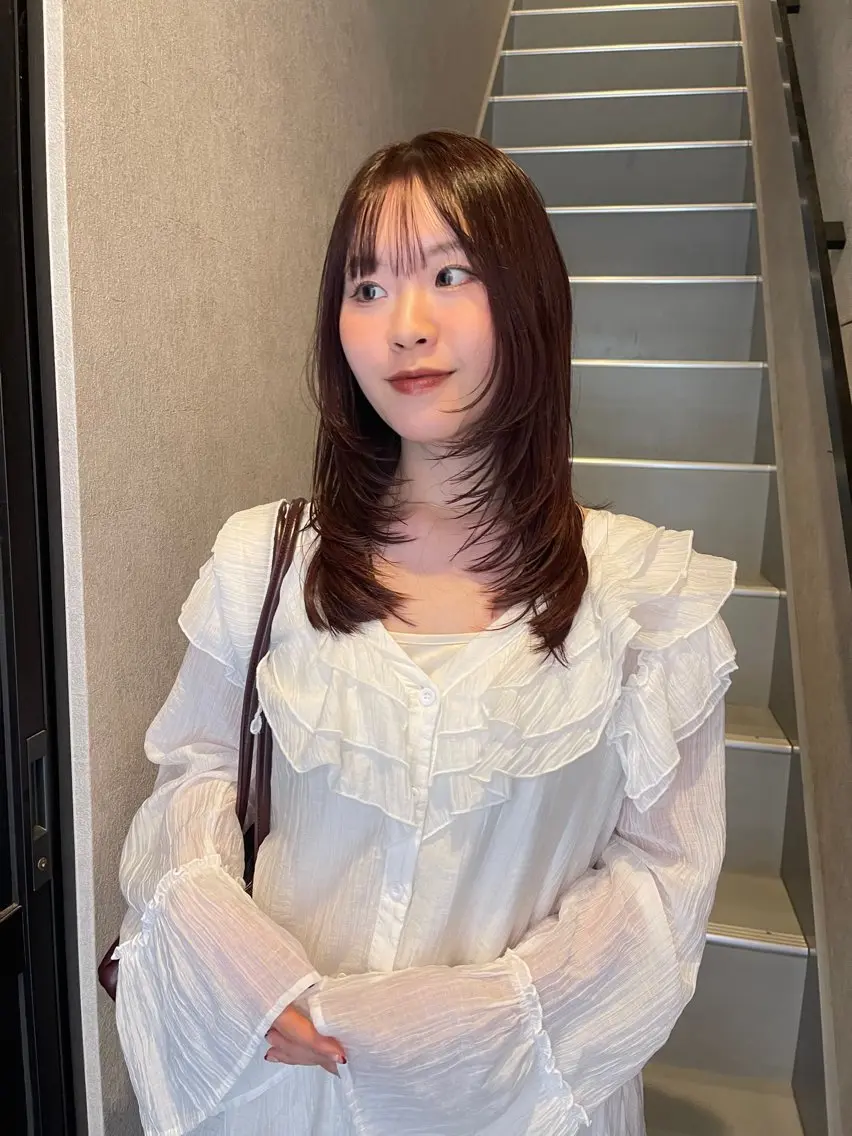 ミディアム 三浦 ふたばのヘアスタイル