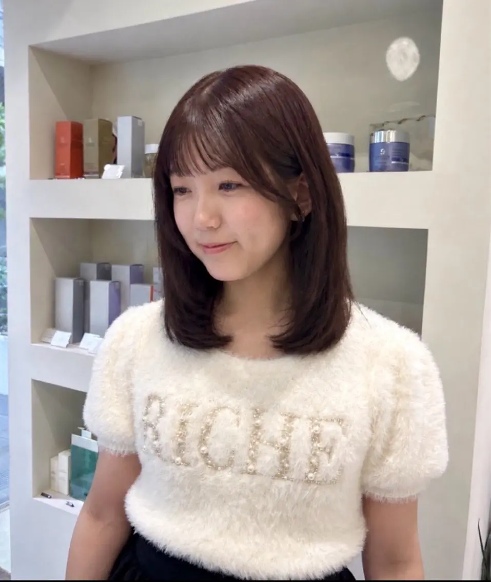 ミディアム カラー ヘアカラー 透明感カラー/艶美髪 /似合わせのヘアスタイル