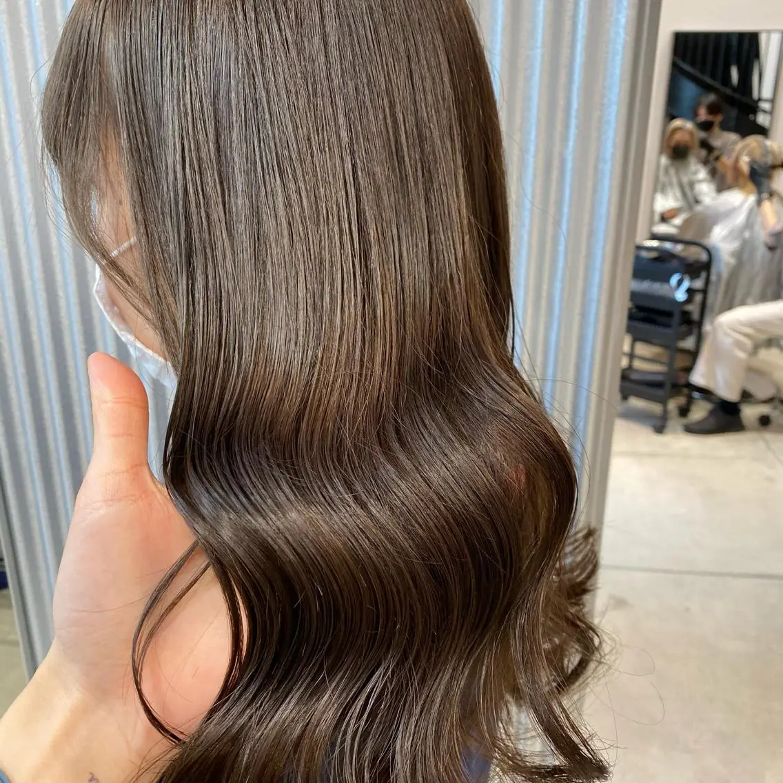 ミディアム カラー ヘアアレンジ ベージュカラー 透明感カラー グレージュ 完全💗マンツーマン marinのヘアスタイル