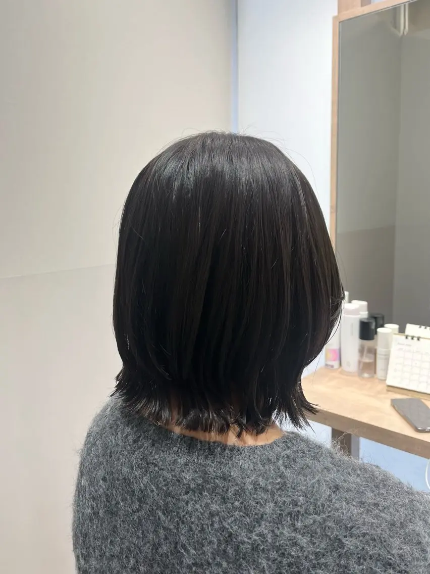 ショート ボブレイヤー ボブ レイヤーカット 外ハネヘア カット ヘアカラー トリートメント 大宮レイヤーカット× 透明感カラー　rioのヘアスタイル