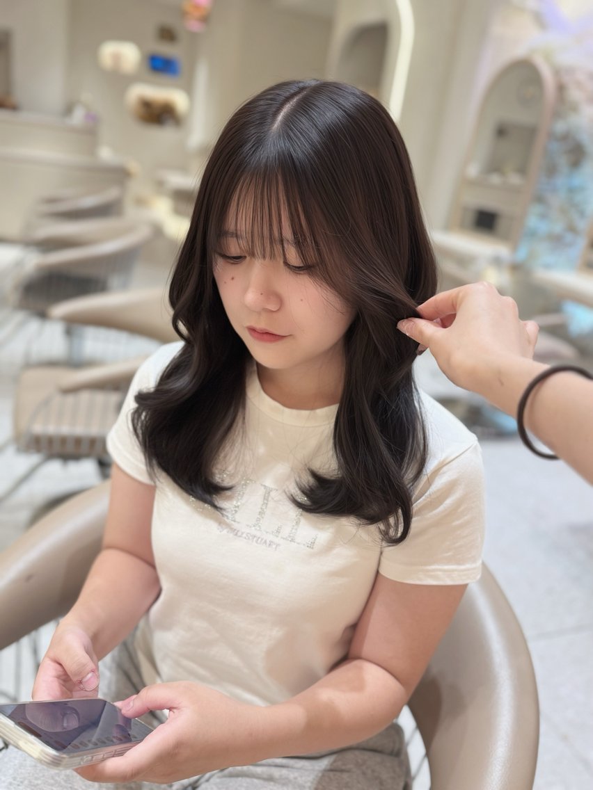 セミロング ヘアカラー トリートメント ヘッドスパ ヘアセット ホノカ🫧 ロング料金なしのヘアスタイル