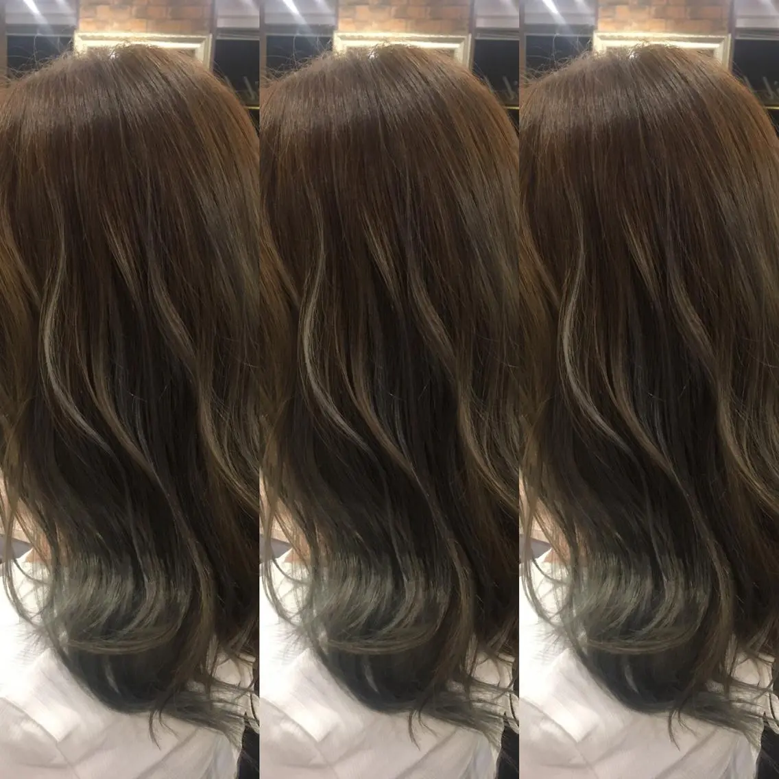 セミロング カラー グレージュ カーキグレージュ 美髪・艶髪特化美容師 RYOJIのヘアスタイル