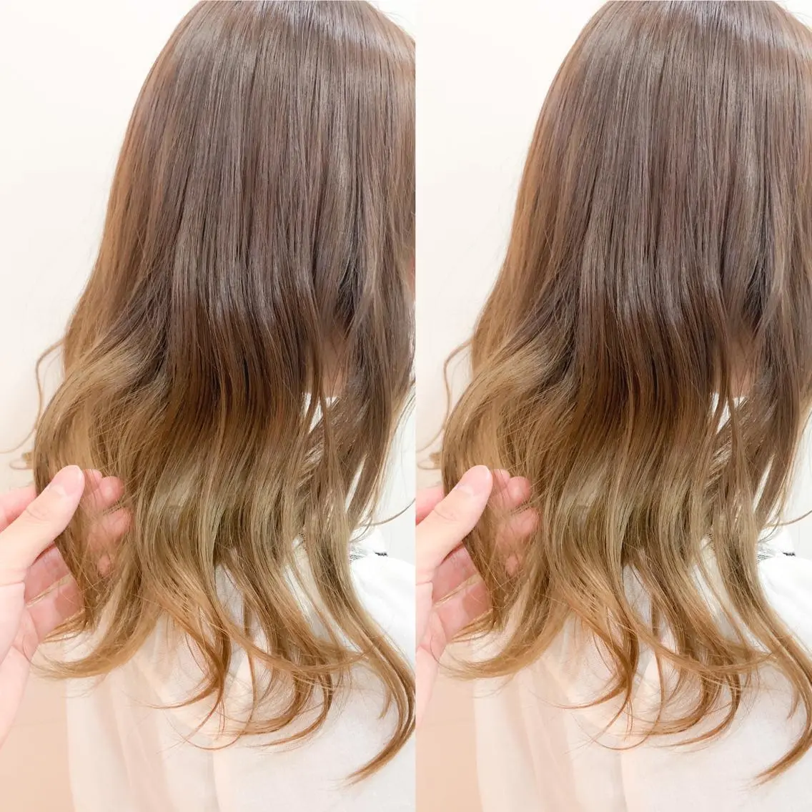 セミロング カラー ヘアアレンジ アッシュ ブリーチ ブロンド ブルーカラー ブルージュ メンズスタイル ly本厚木のヘアスタイル