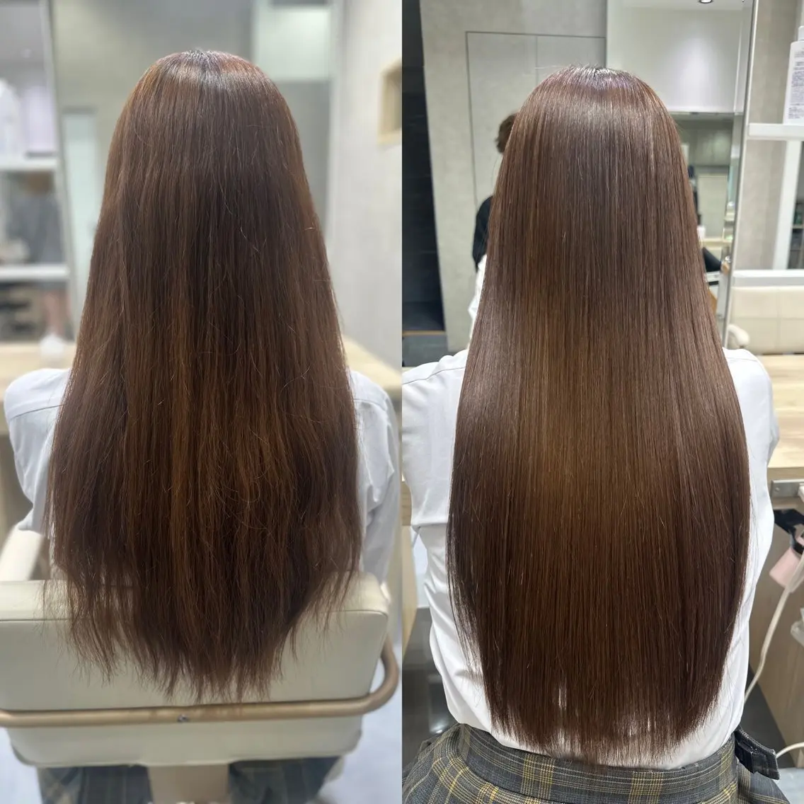 ロング パーマ 縮毛矯正 トリートメント 髪質改善/縮毛矯正 /レイヤーカット岡部のヘアスタイル