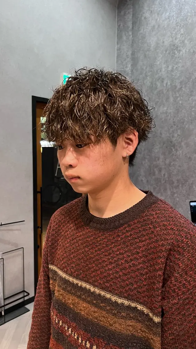 パーマ メンズ パーマスタイル特化◎ 永戸圭汰のヘアスタイル