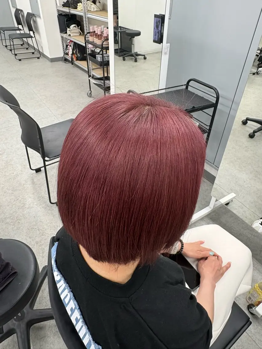 カラー カシス ピンクカラー ヘアカラー 💎寒色💎 HARUKAのヘアスタイル