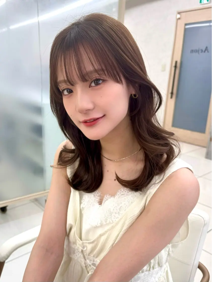 ミディアム 顔周り🇰🇷韓国 レイヤー/いづみ💞のヘアスタイル
