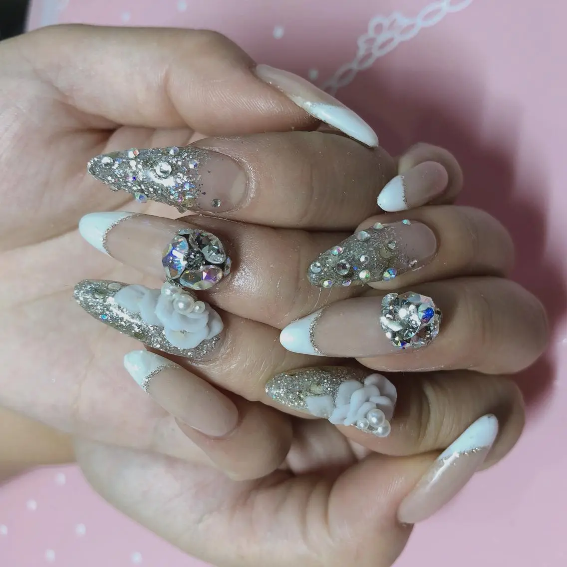 ロング ネイル フレンチネイル ハンドネイル 《LB》ラブリエ Nail&eyeのマツエク・マツパデザイン