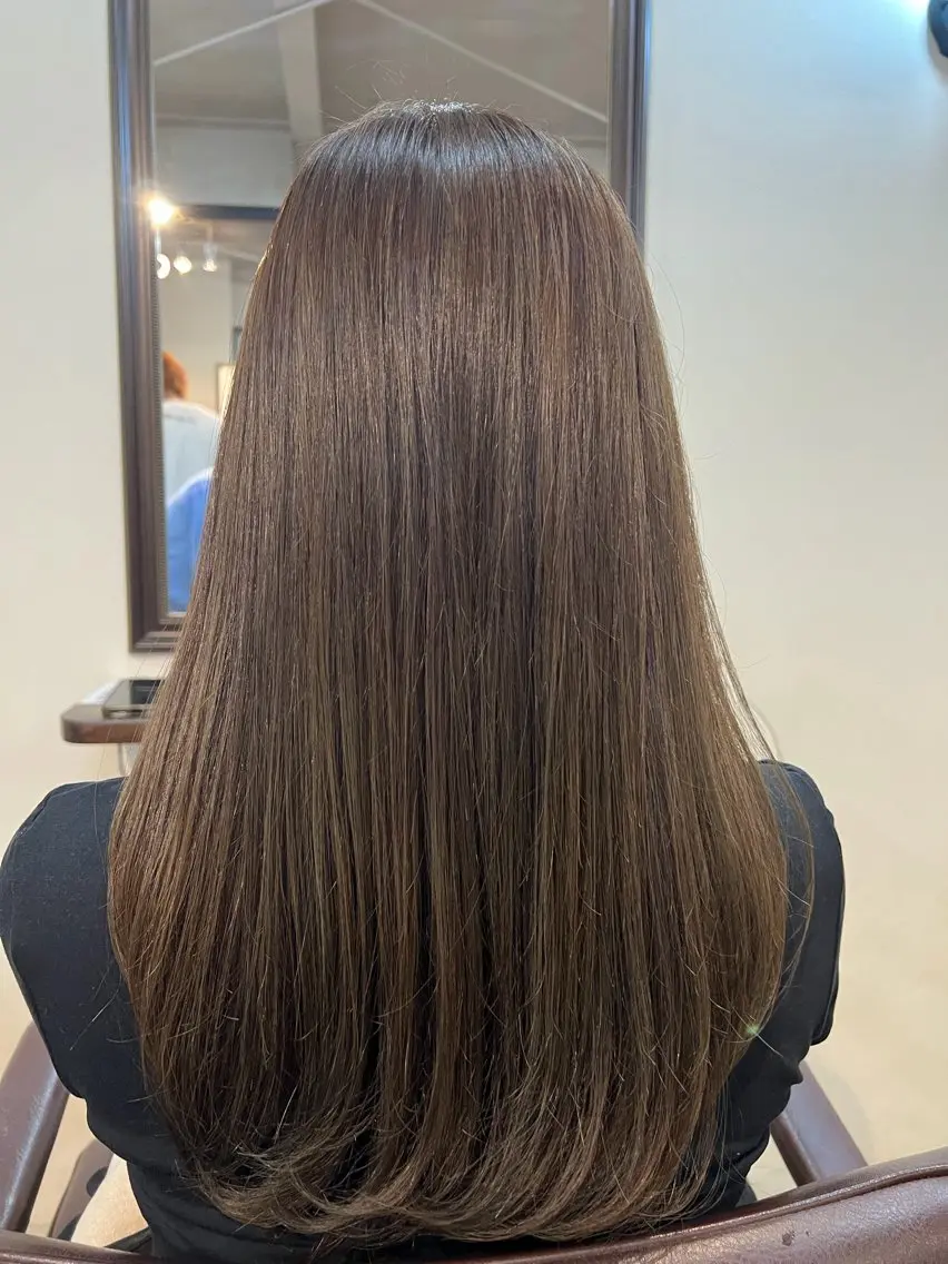 ミディアム カット ヘアカラー トリートメント 大西 七海のヘアスタイル