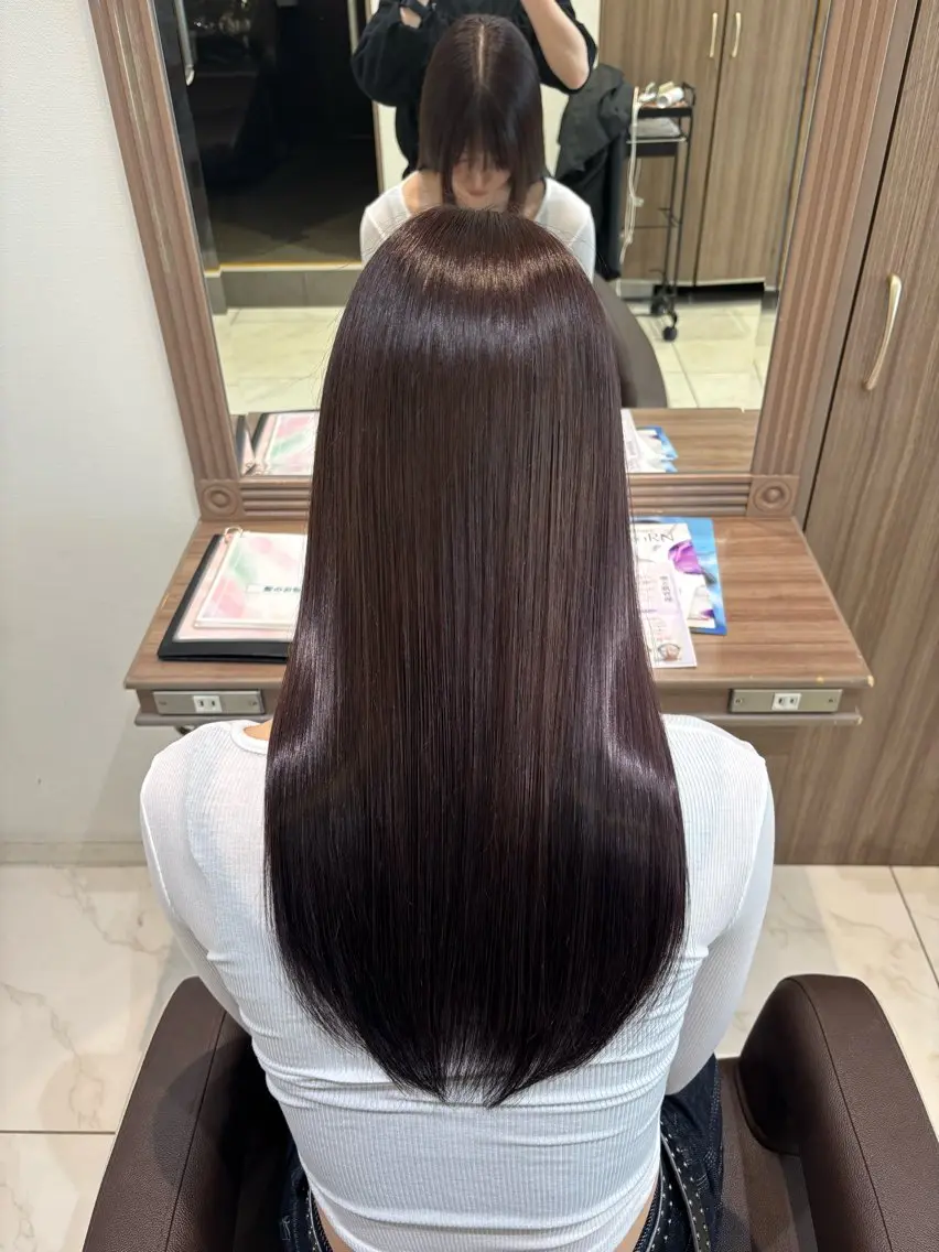 🪽ダメージ軽減🫧艶髪イルミナカラー+ヘアセットの写真