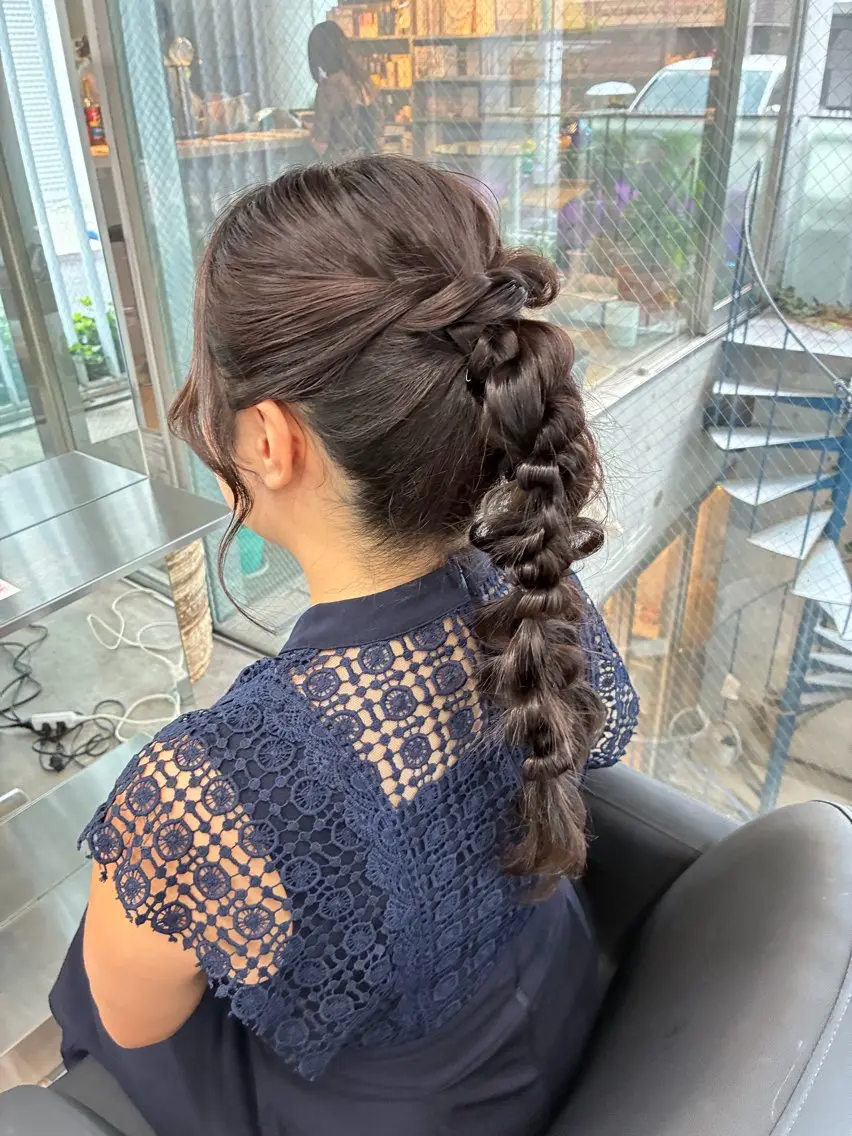 ヘアアレンジ ヘアセット 速水 ゆきののヘアスタイル