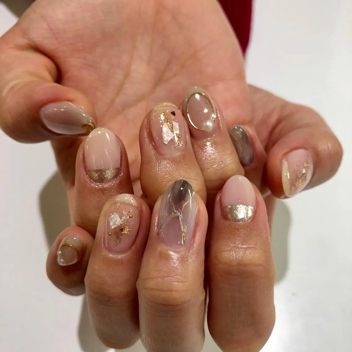 ネイル 持ち込み ニュアンスネイル kana🌻辻堂/ キレイめ・シンプルのネイルデザイン
