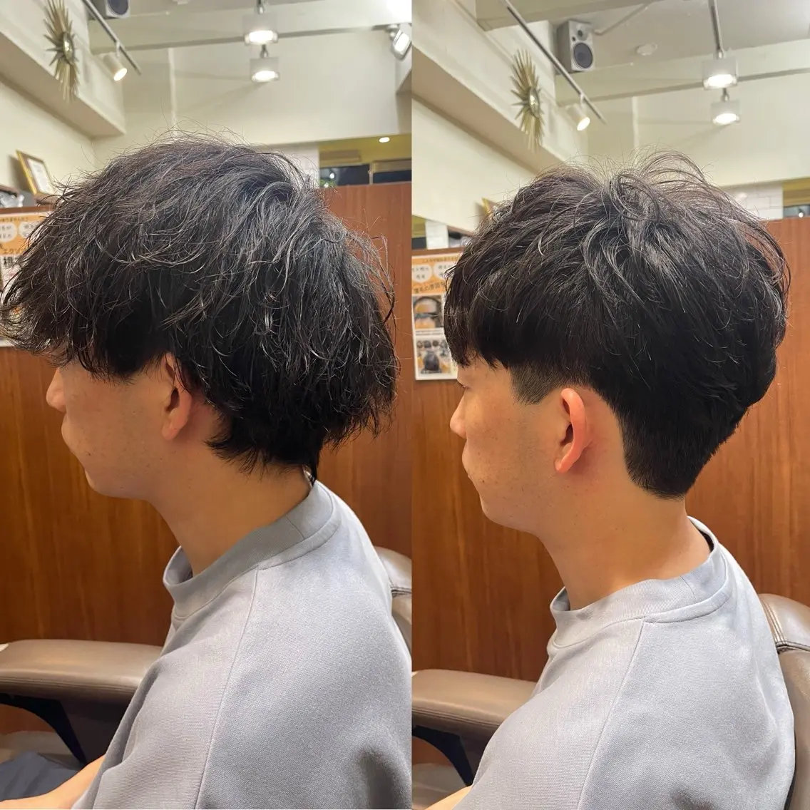 ショート パーマ メンズ カット パーマ 💈トレサンパ 💈金山駅✂︎愛実のヘアスタイル