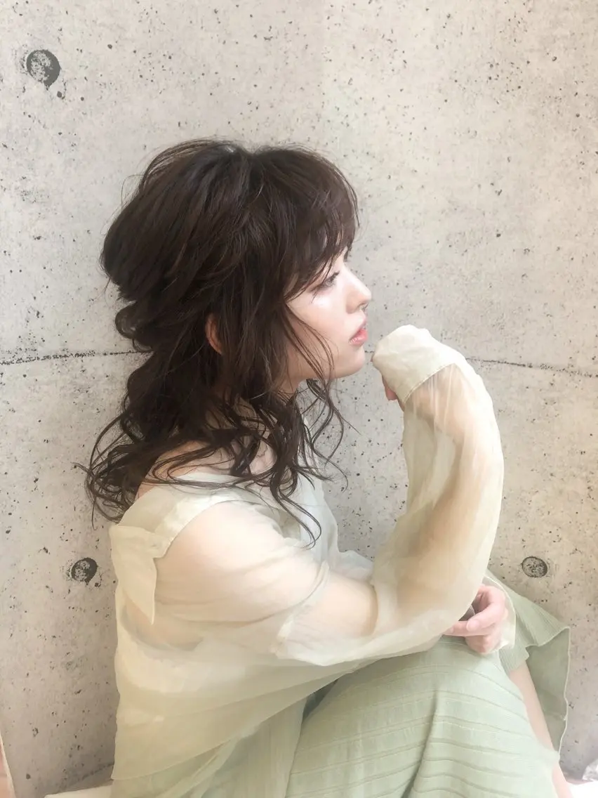 ロング ヘアアレンジ ハーフアップ 💙あかみね 💙（mine）のその他イメージ