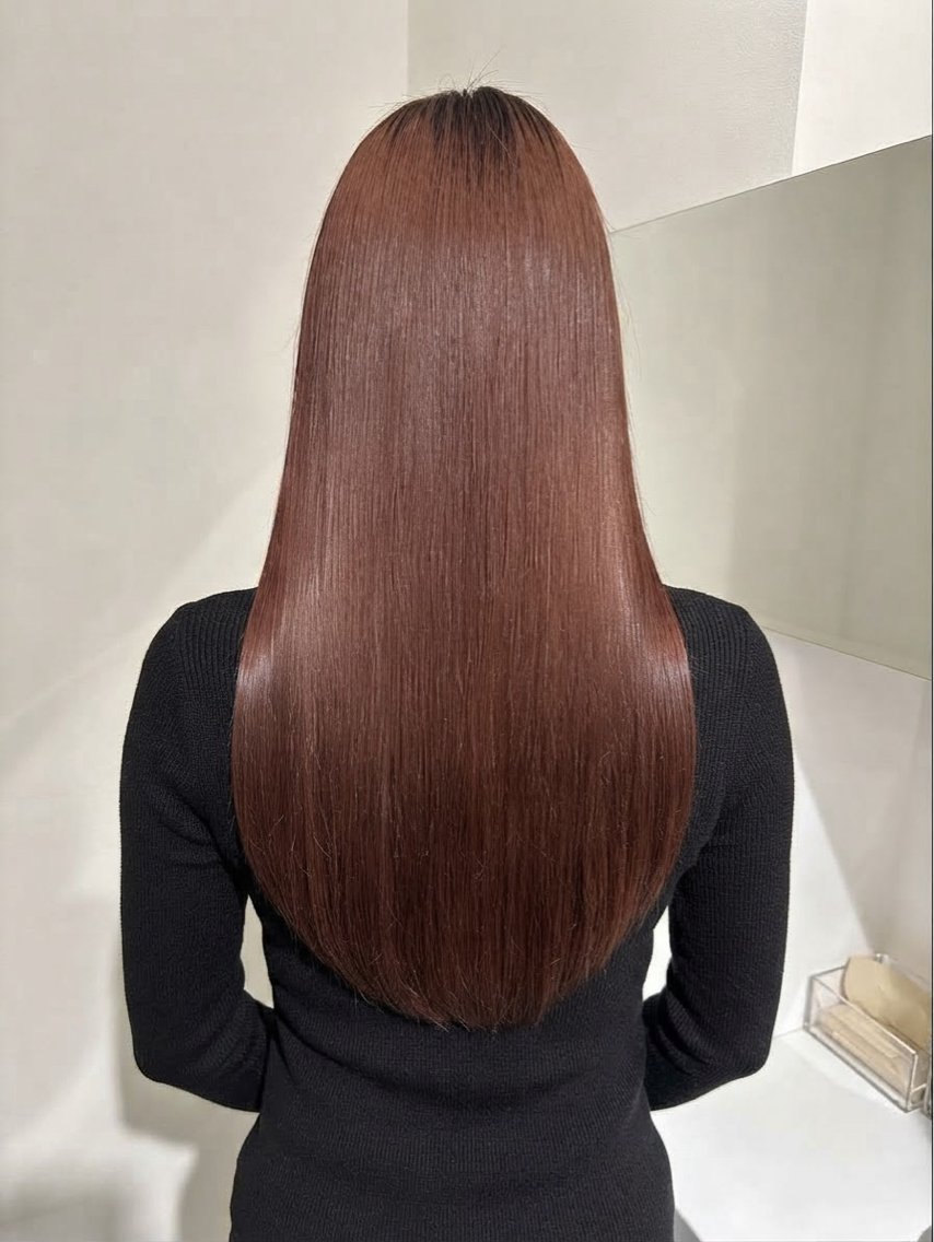 ロング カット ヘアカラー トリートメント ヘッドスパ ヘアセット Senri 艶髪/髪質改善カラーのヘアスタイル