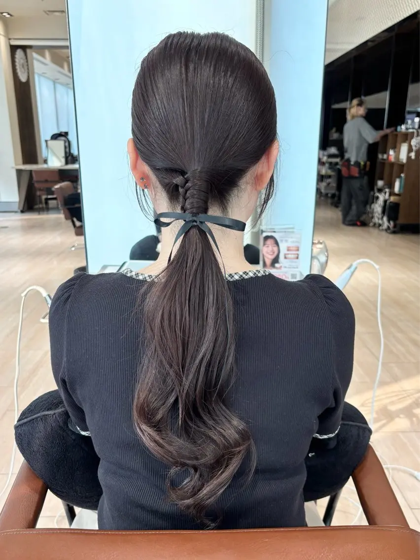 ロング ヘアアレンジ ヘアセット 穂積 未優のヘアスタイル