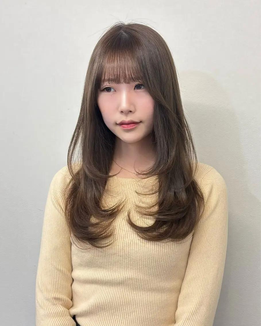 ロング カット ヘアカラー トリートメント 梅田/髪質改善× 艶カラー💎miyuのヘアスタイル
