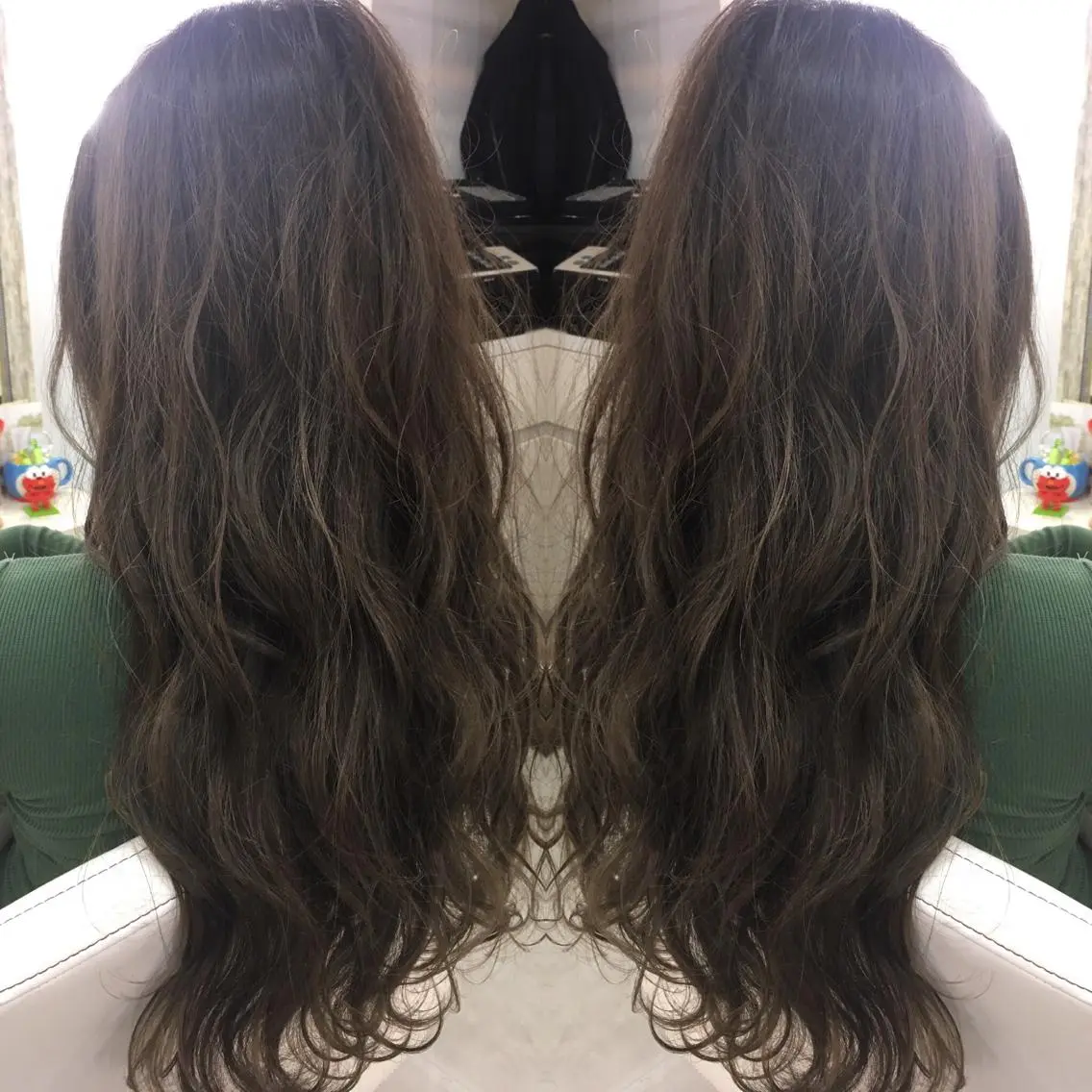 セミロング ロング カラー 髪質改善 中川 翔のヘアスタイル