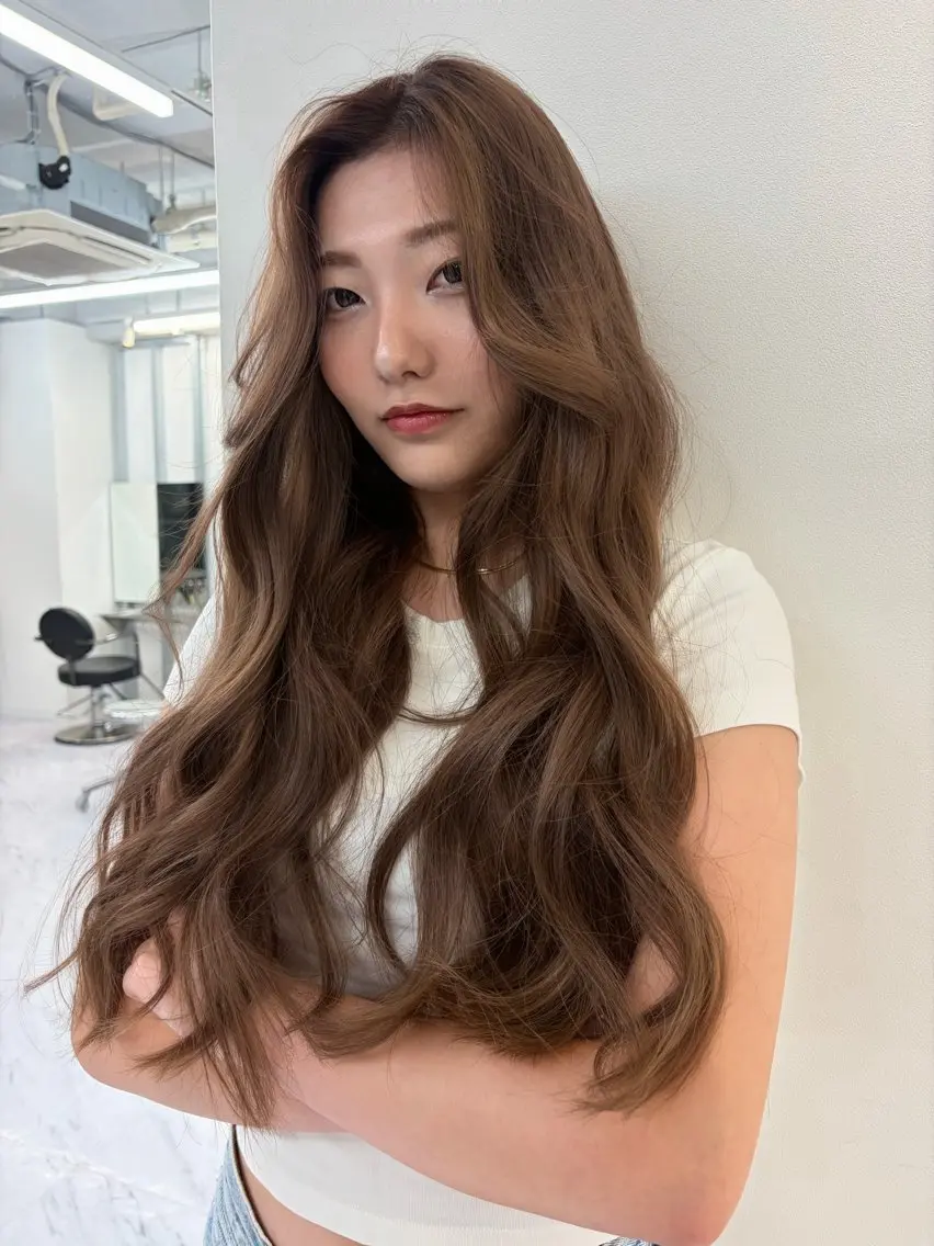 ロング ヘアカラー トリートメント ヘアセット vivie Madokaのヘアスタイル