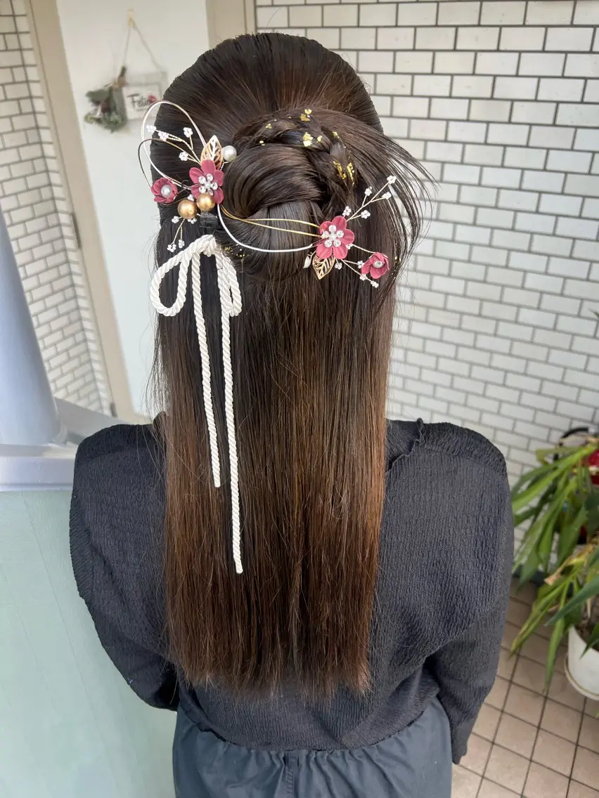 ヘアアレンジ 卒業式のヘアスタイル 大人可愛いヘアメイク 💋🧚♀️しずかのヘアスタイル