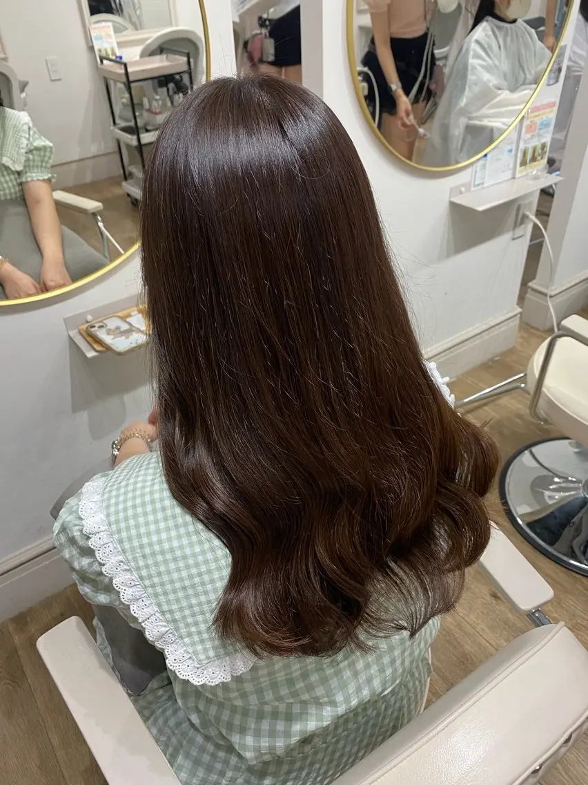ロング ヘアカラー トリートメント mio♡ベージュ特化 🎀透明感カラーのヘアスタイル