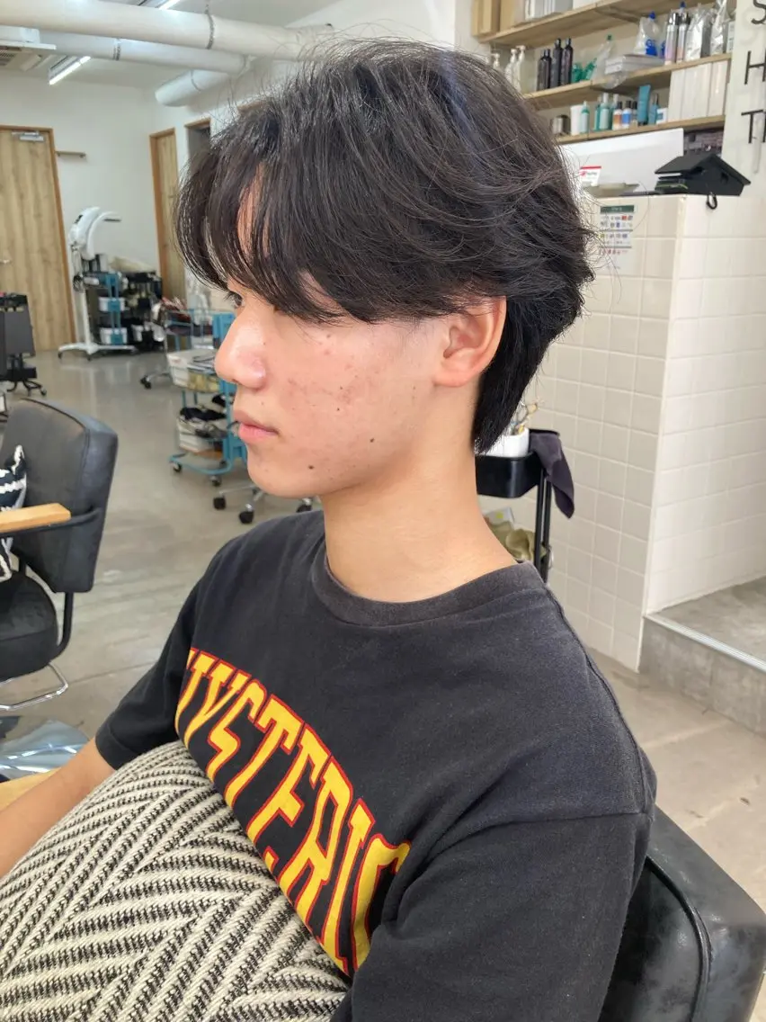 ミディアム ミディアムパーマ 松谷 遼のヘアスタイル