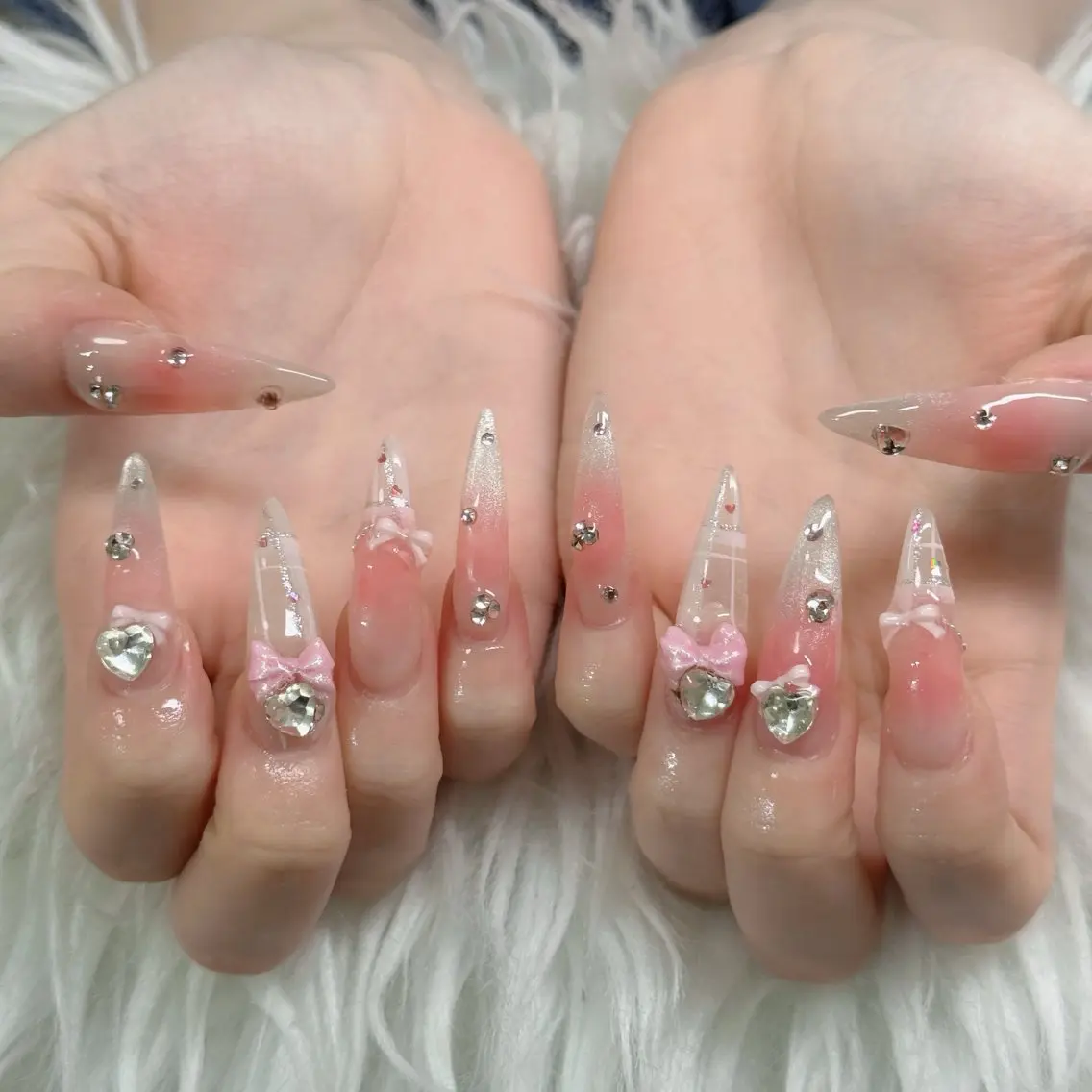 ネイル フットネイル フレンチネイル グラデーション 韓国ネイル ロングネイル ハンドネイル Hani Nail Salonのネイルデザイン