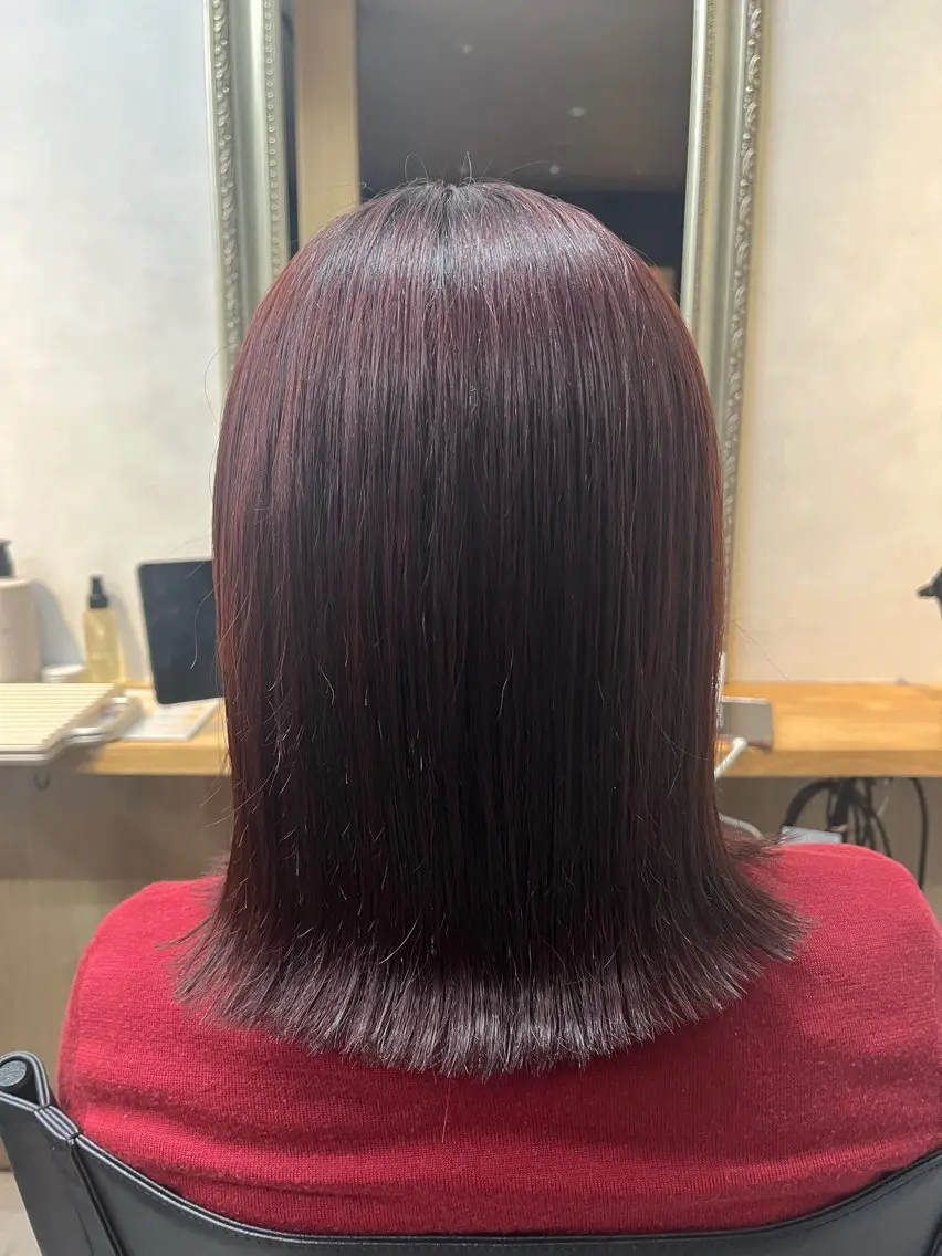 ミディアム 縮毛矯正 レイヤー/縮毛矯正 /新宿/佐藤巧己✨のヘアスタイル