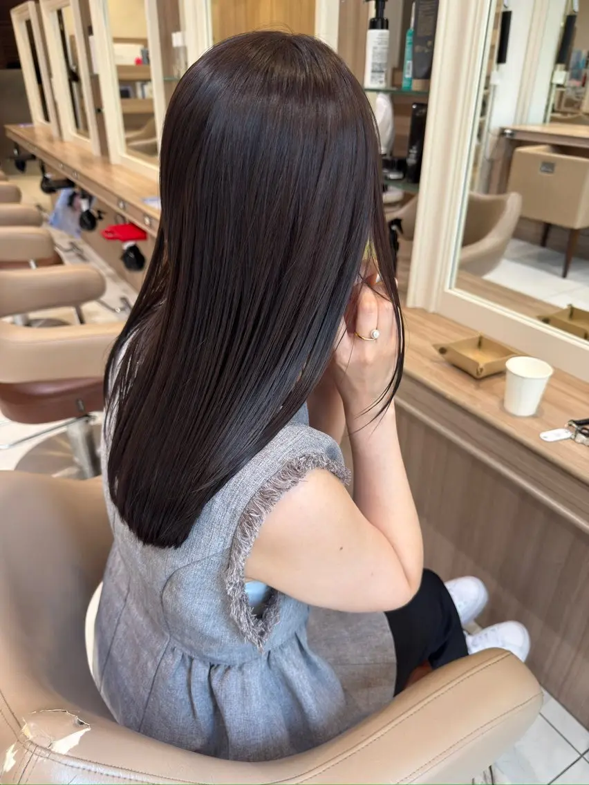 ミディアム カラー カット ヘアカラー トリートメント 当日予約🆗✂︎ ウエモト タクのヘアスタイル