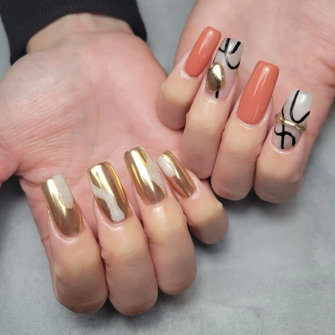ネイル ニュアンスネイル スカルプネイル MU5-nail 金山ネイルサロンのネイルデザイン