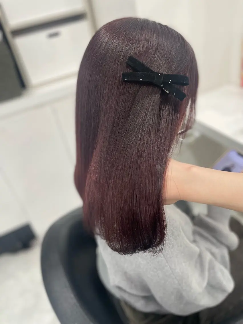 ミディアム カラー ブリーチ ケアカラー ブリーチなしカラー 💗トレンドモテヘア Natsumi 💗のヘアスタイル