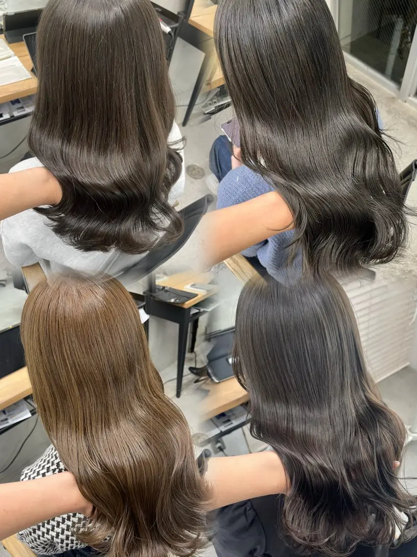セミロング カラー ヘアアレンジ ブリーチ ダブルカラー ブリーチなしカラー 🫧透明感カラー/ ナルハ🫧のヘアスタイル