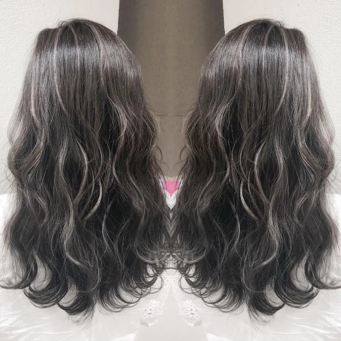 ロング カラー パーマ ヘアアレンジ メンズ メンズハイライト グレージュ ハイライトカラー 3Dハイライト ハイライト biscohair 髪にドラマを。のヘアスタイル