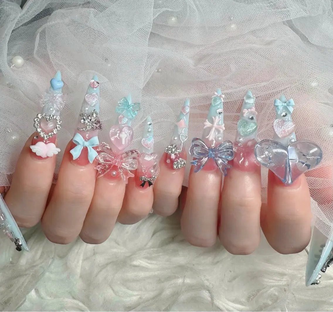 ネイル フットネイル フレンチネイル グラデーション 韓国ネイル ロングネイル ハンドネイル Hani Nail Salonのネイルデザイン