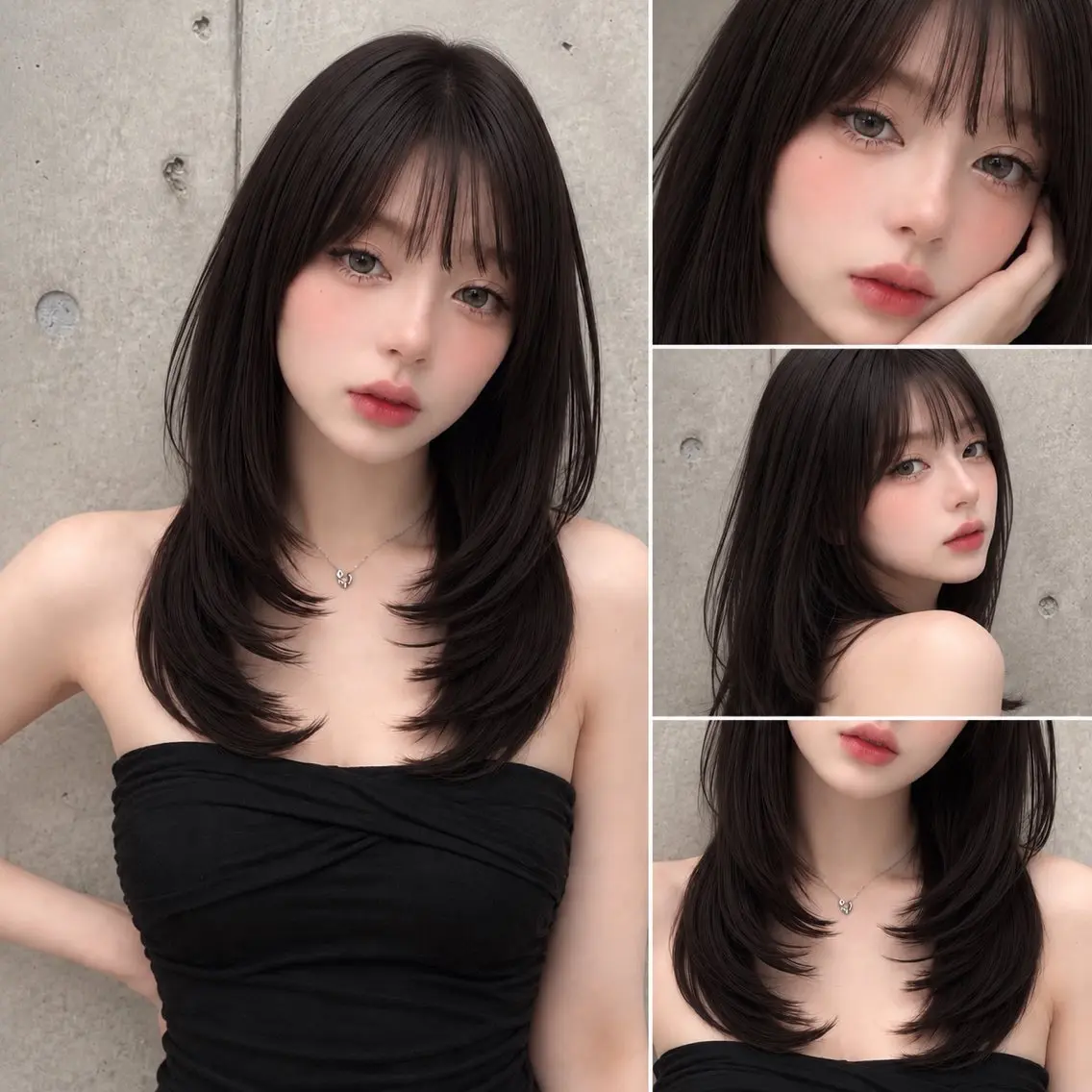 ミディアム カラー パーマ カット ヘアカラー 縮毛矯正 トリートメント 🦋韓国風レイヤー/ 艶髪矯正🦋凛太郎のヘアスタイル