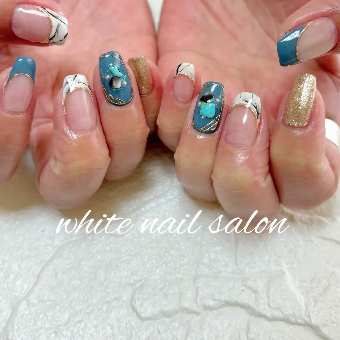 ネイル ホワイト ハンドネイル white nail salonのネイルデザイン