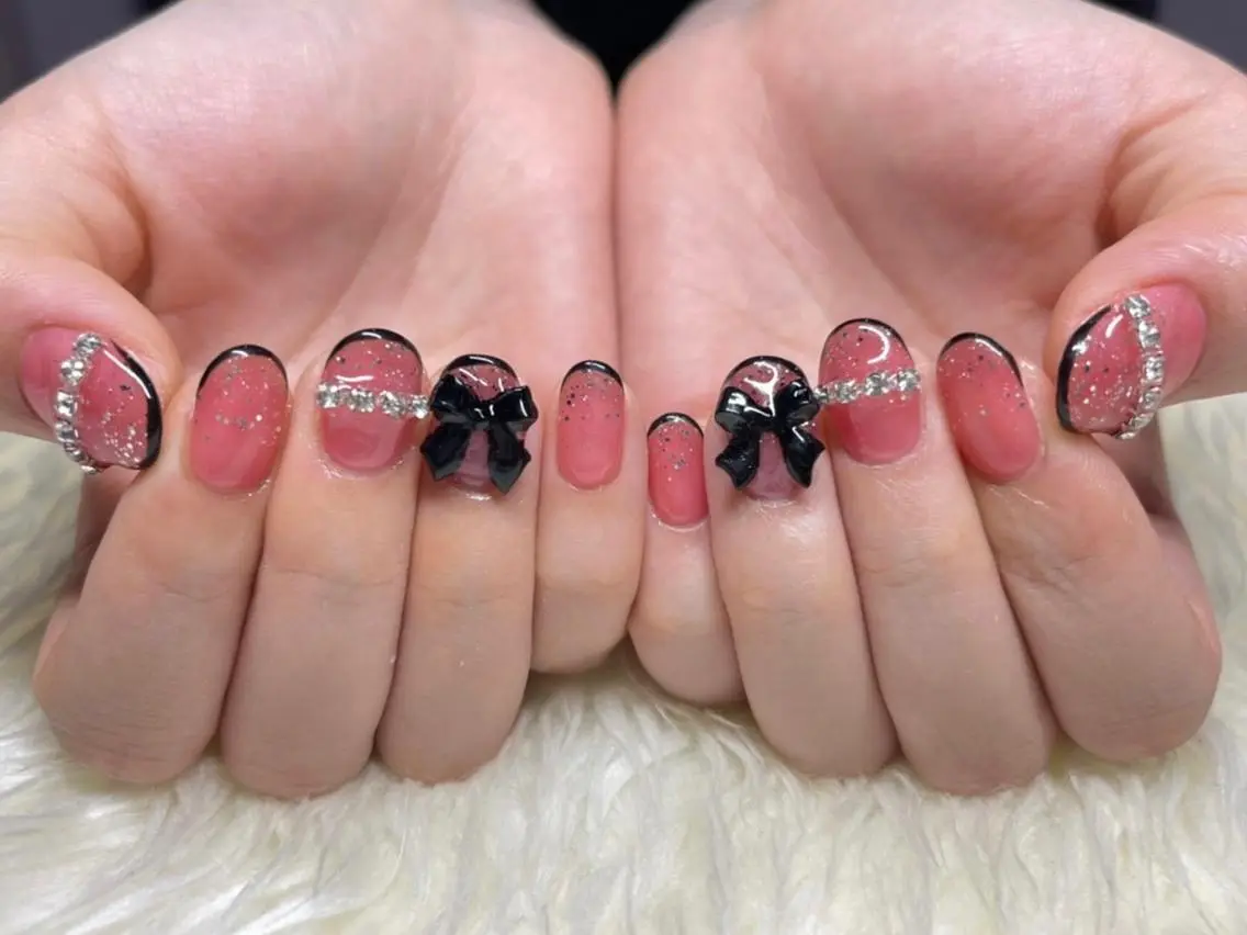 ネイル 長さ出し フレンチネイル ジェルネイル 韓国ネイル マグネットネイル ハンドネイル Nail&eye Belire 新宿のネイルデザイン