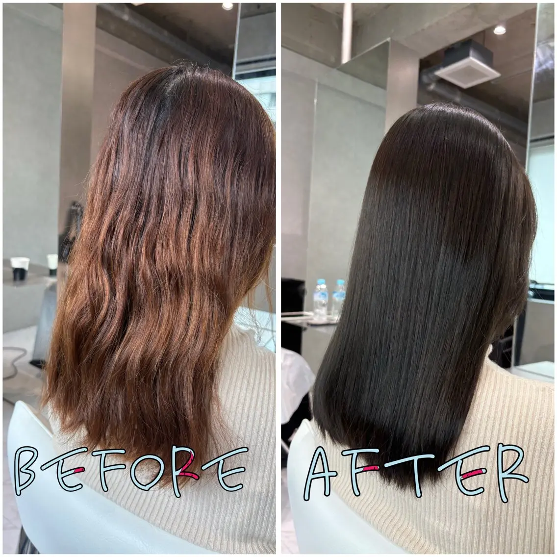 ミディアム 縮毛矯正 ヘアカラー 縮毛矯正 トリートメント 縮毛矯正のプロ✨️ 舩上 賢明のヘアスタイル