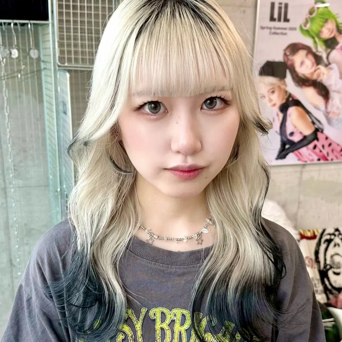 ミディアム カラー パーマ メンズ ⭐️ハイトーン⭐️ 💕SAKURA💕のヘアスタイル