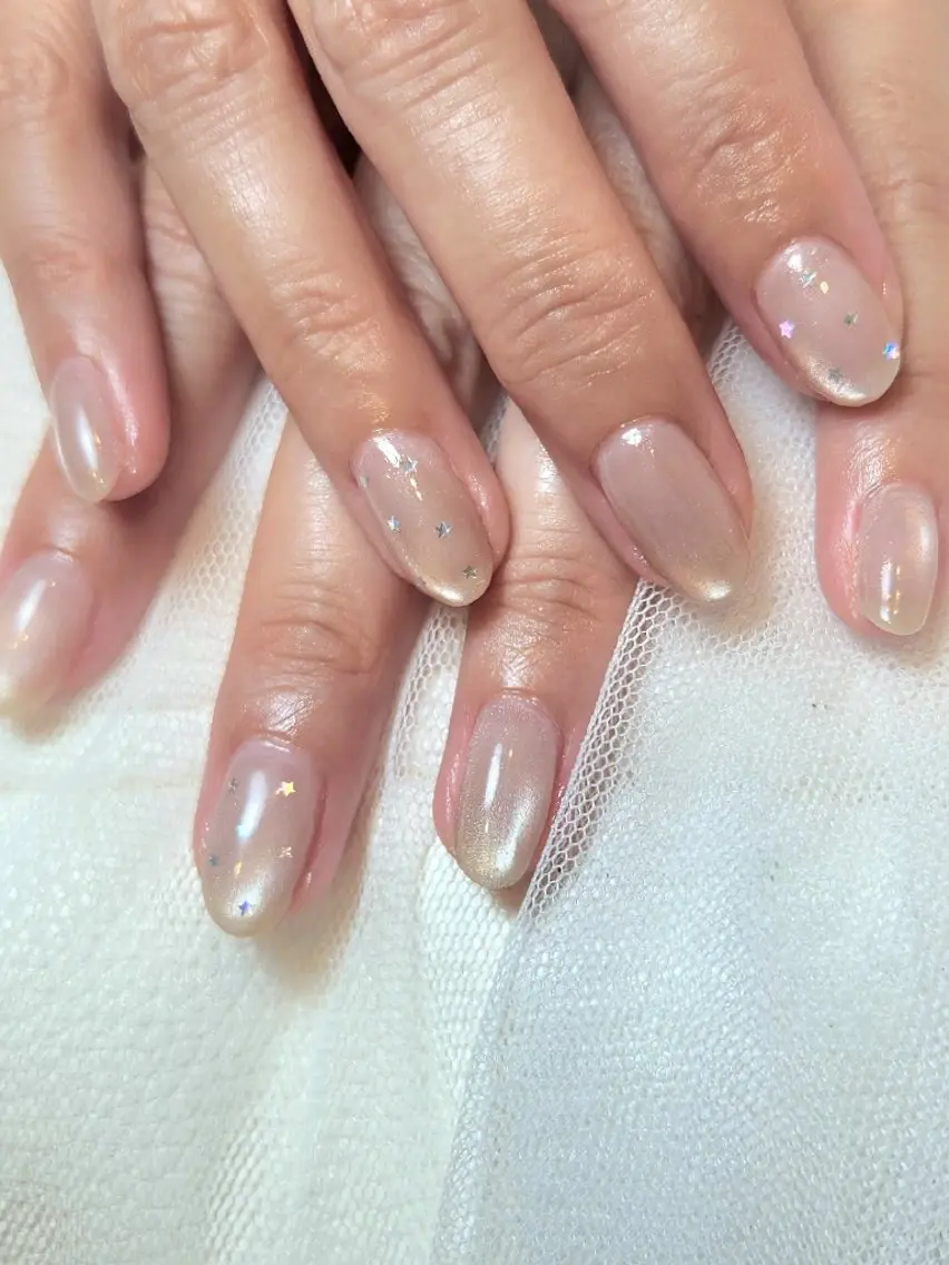 ネイル 氷ネイル・うるうるネイル キラキラネイル 韓国ネイル マグネットネイル オフィスネイル Nailroom3  古屋のネイルデザイン