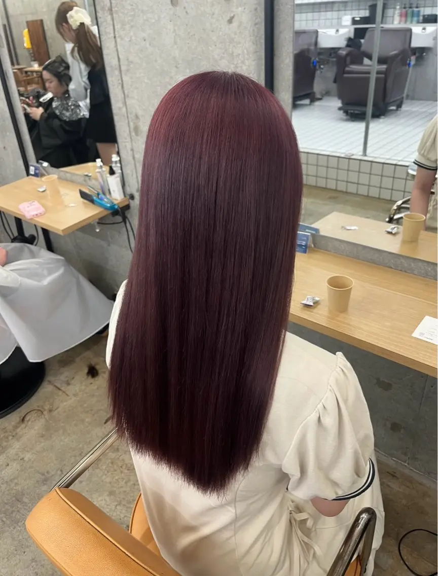 カラー ヘアカラー トリートメント 🍒透明感カラー× 艶髪🍒Mihoのヘアスタイル