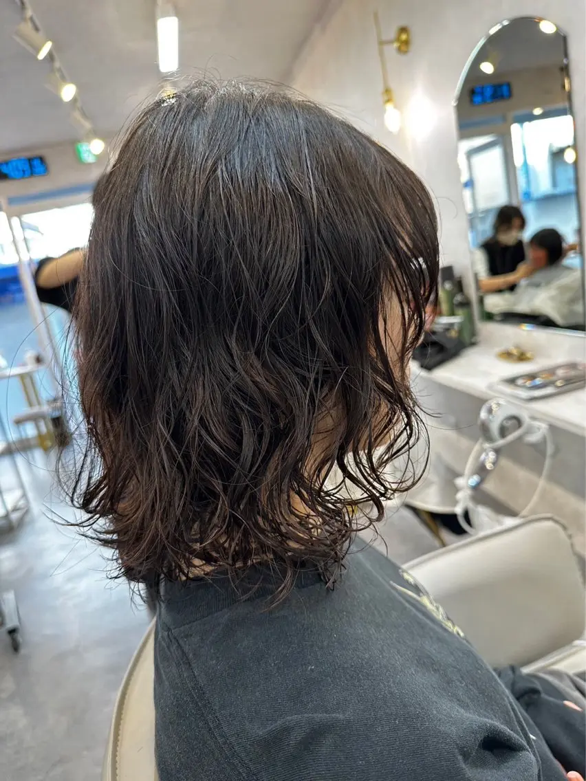 ミディアム カット パーマ トリートメント MIKI /LAZO 千歳船橋のヘアスタイル